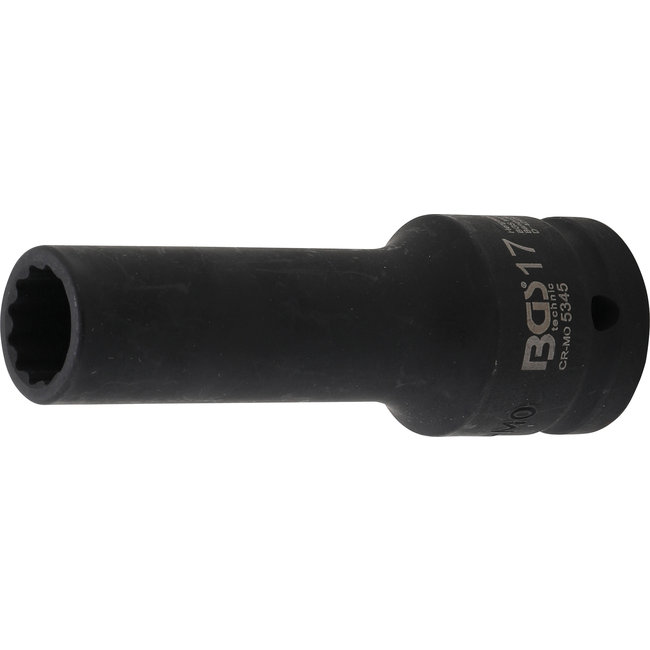 BGS Kracht dopsleuteldop twaalfkant, diep 3/4" 17 mm