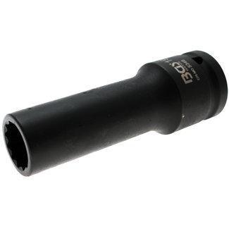 BGS technic Kracht dopsleuteldop twaalfkant, diep 3/4" 19 mm