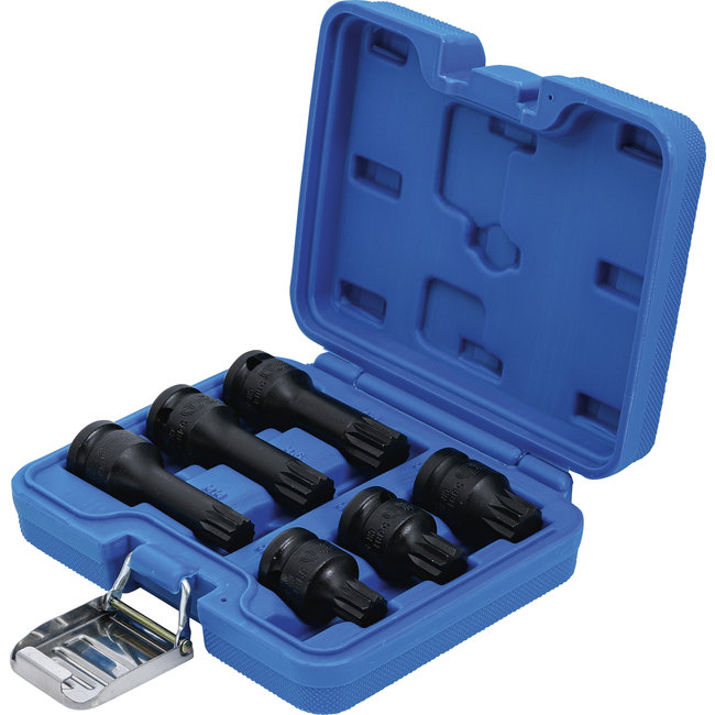 BGS Kracht dopsleutelbitset 1/2" veeltand (voor XZN) M14 - M18, 6 delig