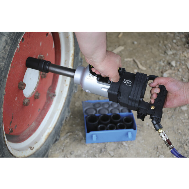 BGS Kracht doppenset zeskant, diep 1" 27 - 50 mm, 8 delig