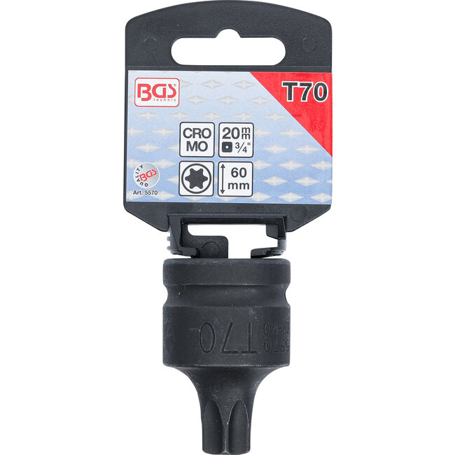 BGS Kracht dopsleutelbit 3/4" Torx T70