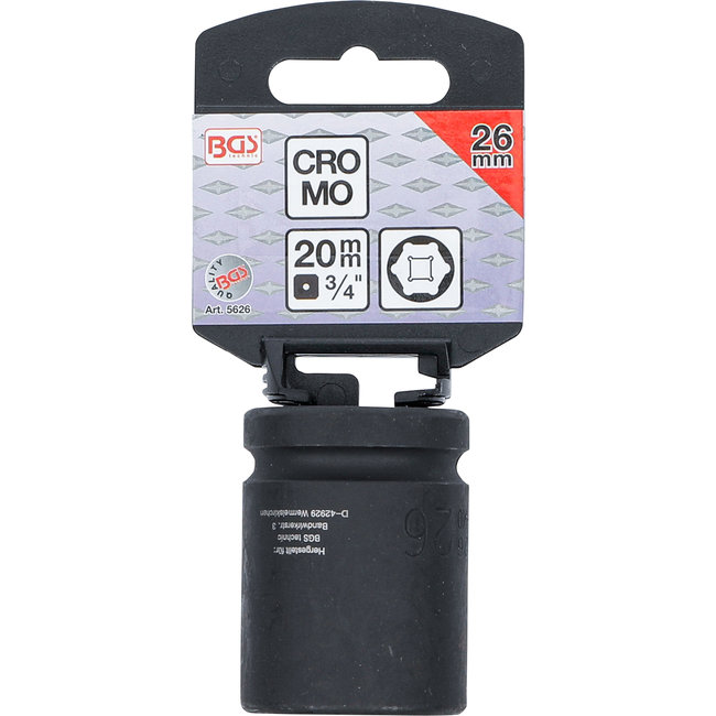 BGS Kracht dopsleuteldop zeskant 3/4" 26 mm