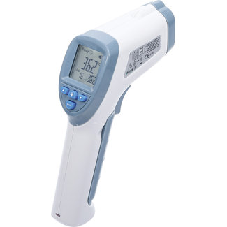 BGS technic Voorhoofd-koortsthermometer contactloos, infrarood voor meting van personen + voorwerpen 0 - 100°