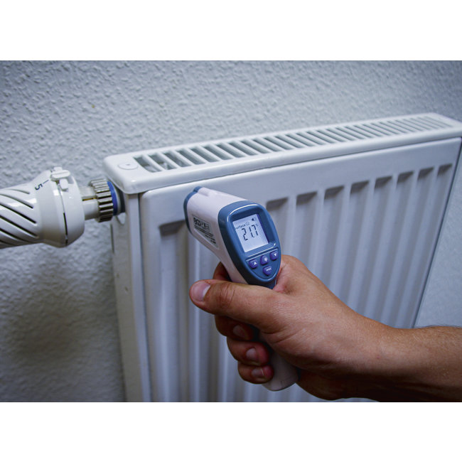 BGS Voorhoofd-koortsthermometer contactloos, infrarood voor meting van personen + voorwerpen 0 - 100°