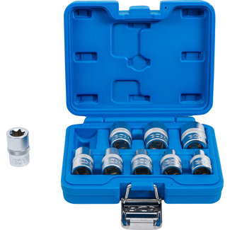 BGS technic Doppenset E-profiel 1/2" E10-E24, 9 delig