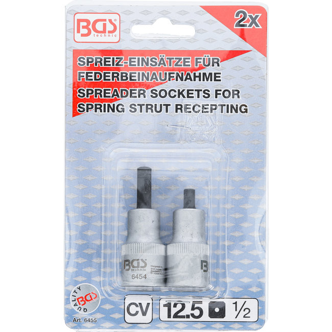 BGS Dopsleutel voor veerpoot spreider 1/2" 5 x 7 mm + 5,5 x 8,2 mm 2 delig
