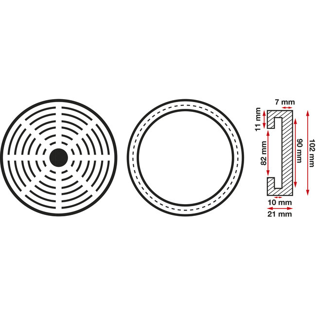 BGS Rubberschijf voor hefplatforms Ø 100 mm
