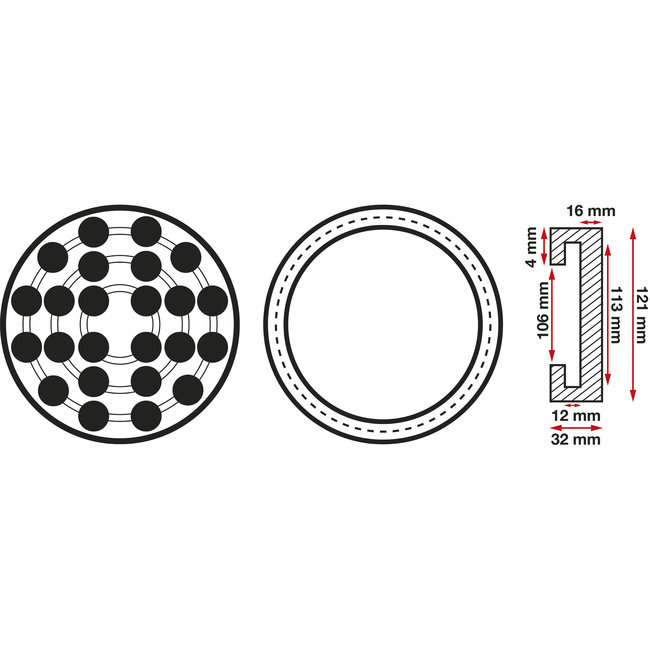 BGS Rubberschijf voor hefplatforms Ø 120 mm