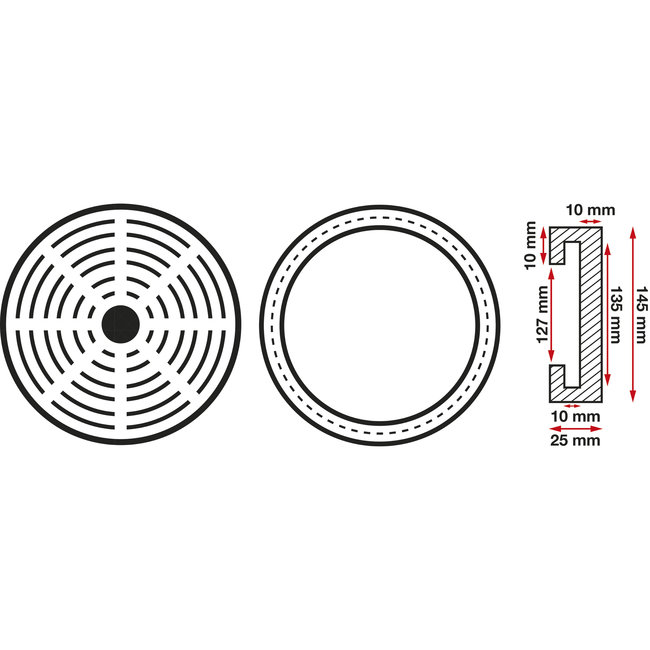 BGS Rubberschijf voor hefplatforms Ø 150 mm