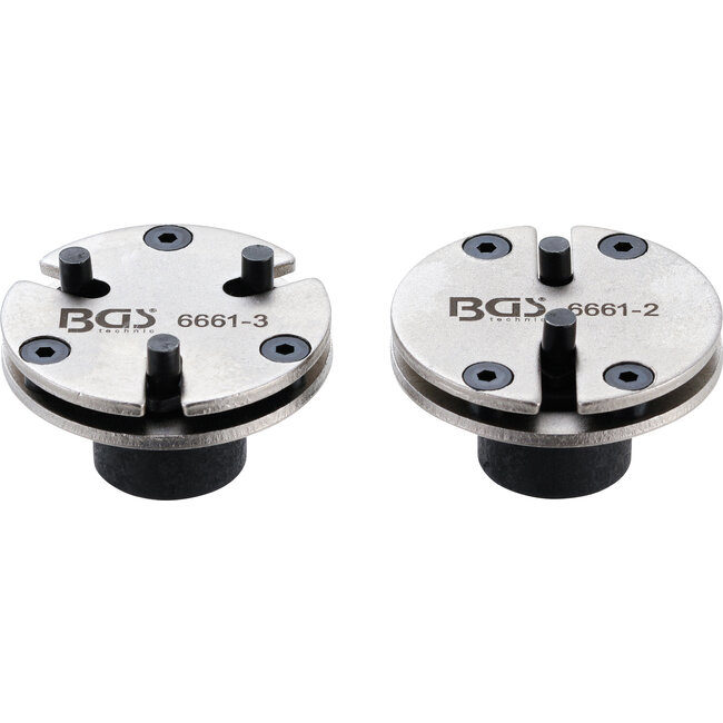 BGS Remzuiger-terugsteladapterset universeel met 2 & 3 pennen 2 delig