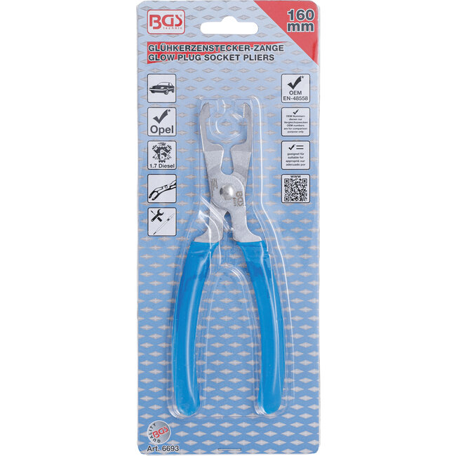 BGS Bougiestekkertang haaks voor Opel 1.7 diesel