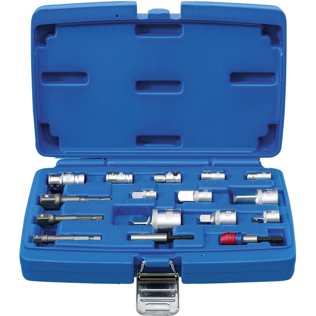 BGS Set bit-/dopsleuteladapters 16 delig