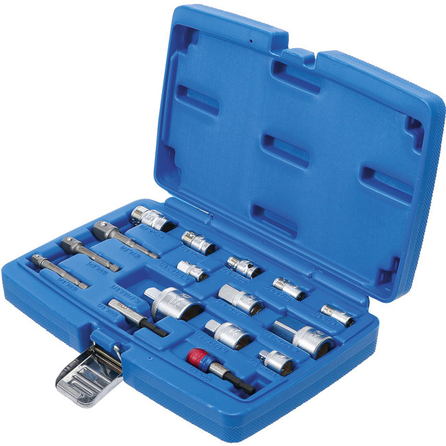 BGS Set bit-/dopsleuteladapters 16 delig