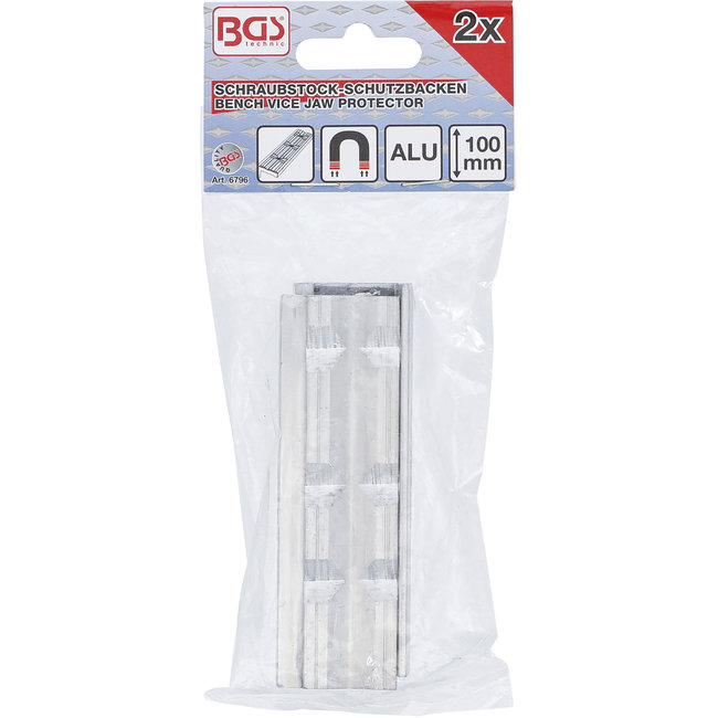 BGS Bankschroef beschermbek aluminium breedte 100 mm 2 delig