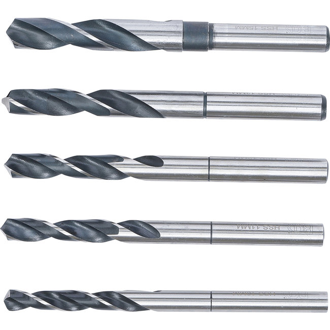 BGS HSS-borenset 10 - 11 - 12 - 13 - 15 mm 5 delig
