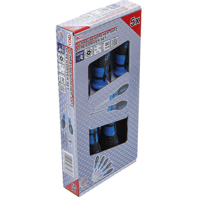BGS Schroevendraaierset Torx met boring T6 - T10, 5 delig