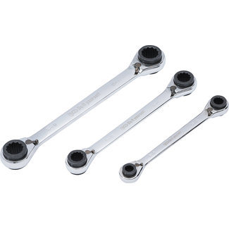 BGS Do it yourself Ratel-ringsleutelset 4-in-1 SW 8 x 9 - 18 x 19 mm