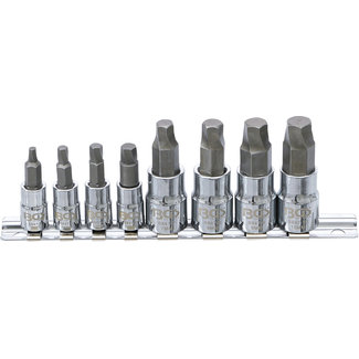 BGS technic Schroevenuitdraaiset aandrijving 1/4" en 3/8" voor defecte binnenzeskant 3 - 10 mm, 8 delig
