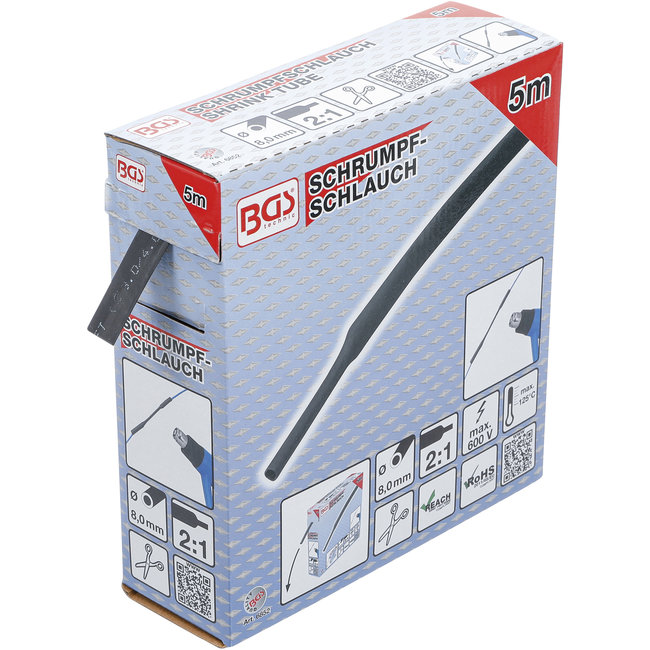 BGS Krimpkous-box zwart Ø 8 mm 5 meter