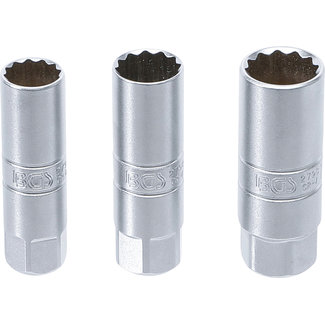 BGS technic Bougiedopsleutel-set twaalfkant 3/8" 14 - 16 - 18 mm 3 delig
