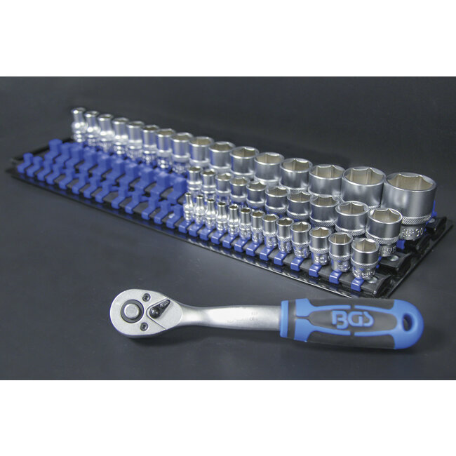 BGS Opsteekrail-set voor dopsleuteldoppen met 80 clips voor 1/4", 3/8" en 1/2"