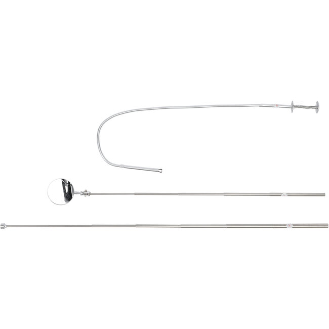 BGS Magneethulp, grijper en inspectiespiegelset 3 delig