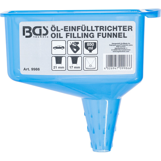 BGS Olie vultrechter 850 ml reservoir