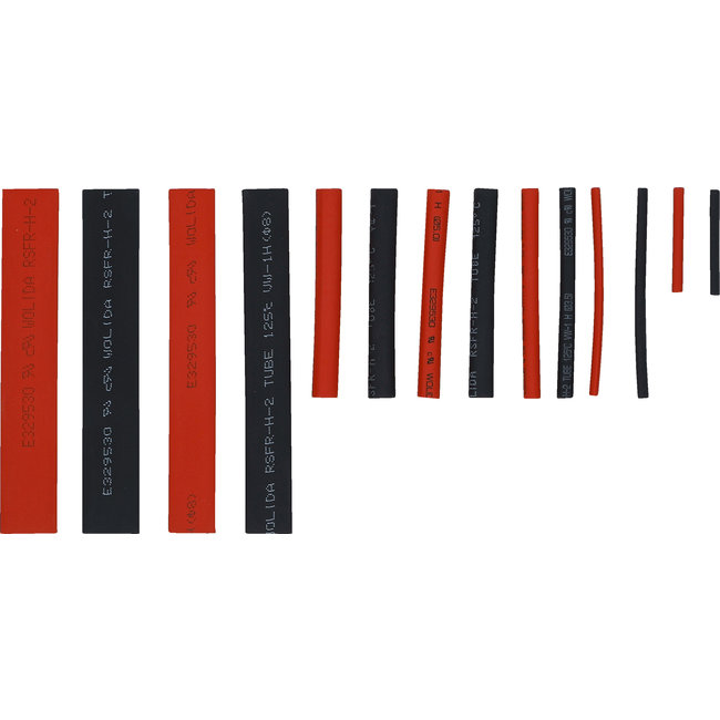 BGS Assortiment krimpkous rood / Zwart 150 delig