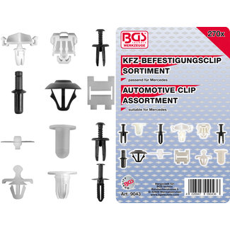 BGS technic Assortiment bevestigingsclips voor Mercedes-Benz 270 delig