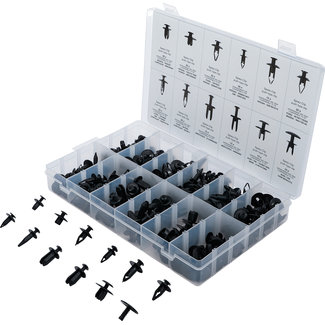 BGS technic Assortiment kunststof spreidclips voor Mazda, Honda, Ford, Nissan, VW 240 delig