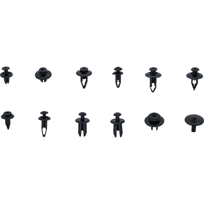 BGS Assortiment kunststof spreidclips voor Mazda, Honda, Ford, Nissan, VW 240 delig