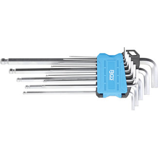 BGS technic Stiftsleutelset extra lang inchmaten inbus met kogelkop 0.05" - 3/8" 13 delig