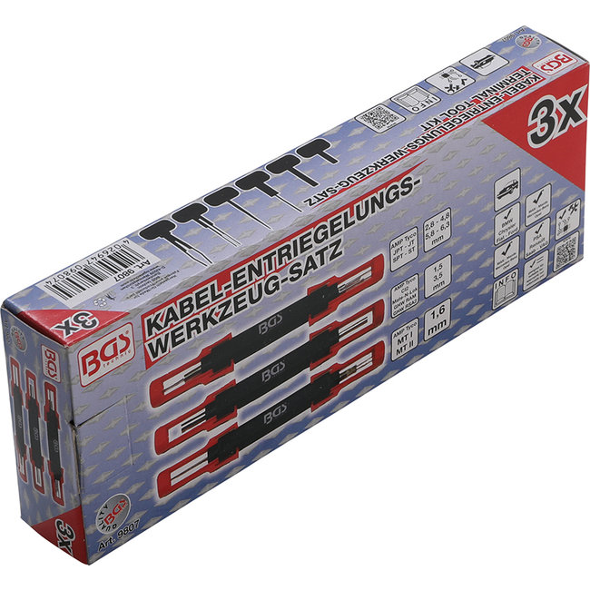 BGS Kabel-ontgrendelingsgereedschapset universeel 3 delig