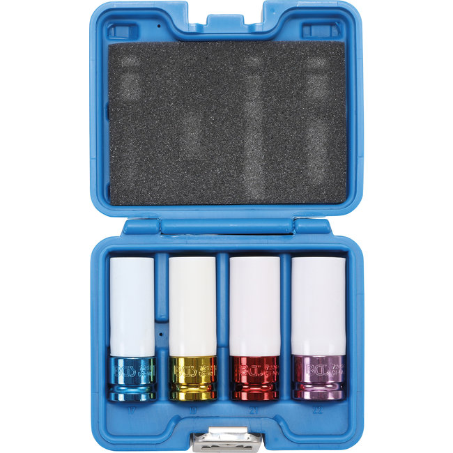 BGS Kracht wielmoerdopsleutelset 1/2" 17 / 19 / 21 / 22 mm 4 delig