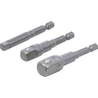 BGS technic Adapterset voor boormachines 1/4", 3/8", 1/2", 3 delig