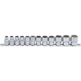 BGS technic Doppenset, twaalfkant 3/8" 8 - 19 mm 12 delig