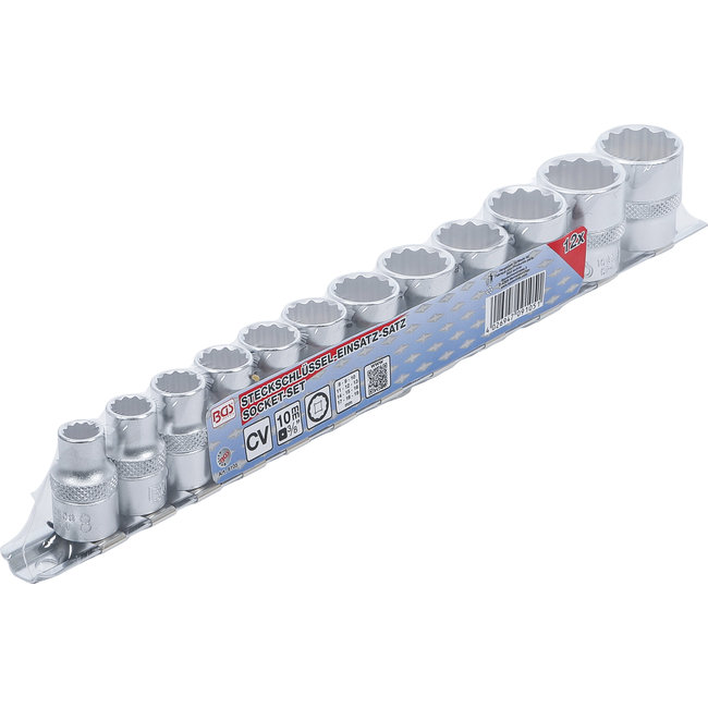 BGS Doppenset, twaalfkant 3/8" 8 - 19 mm 12 delig