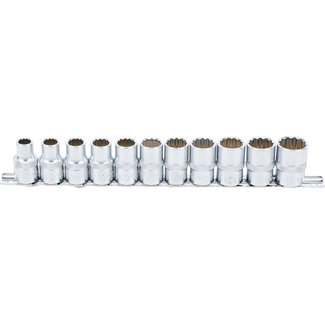 BGS technic Doppenset, twaalfkant 1/2" 10 - 21 mm 11 delig