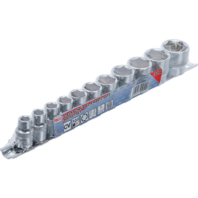 BGS Doppenset, zeskant 3/8" 5/16"- 7/8" 11 delig