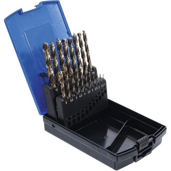 BGS Spiraalborenset HSS-G M35 kobaltstaal 1 - 10 mm 19 delig