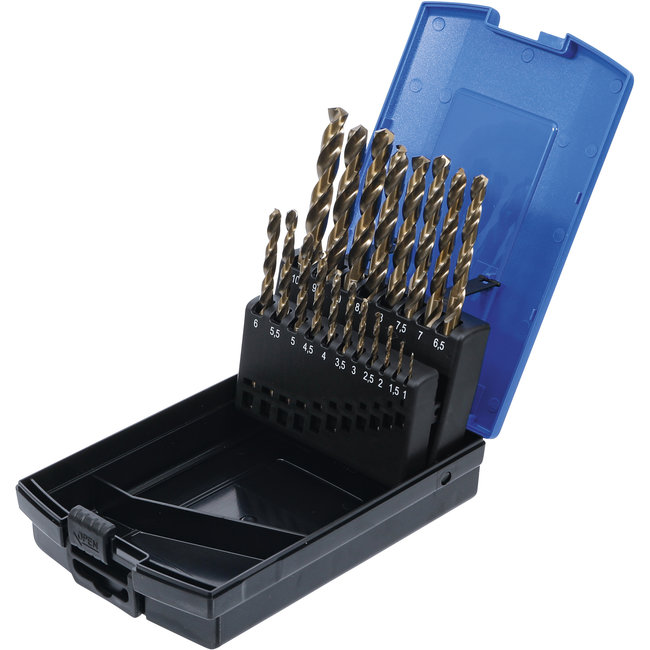 BGS Spiraalborenset HSS-G M35 kobaltstaal 1 - 10 mm 19 delig
