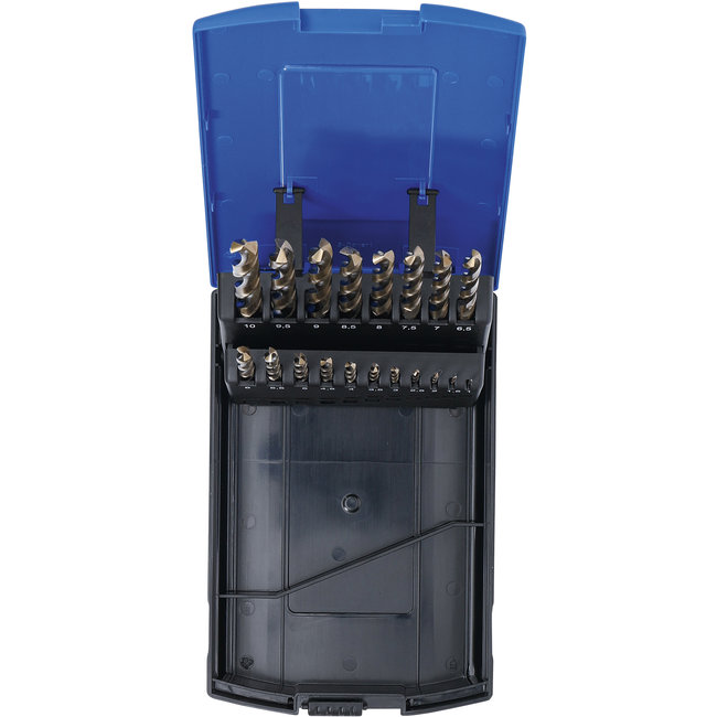 BGS Spiraalborenset HSS-G M35 kobaltstaal 1 - 10 mm 19 delig