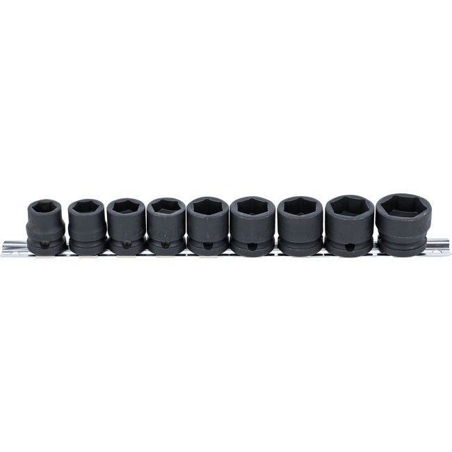 BGS Kracht doppenset zeskant, extra vlak 1/2" 13 - 24 mm 9 delig