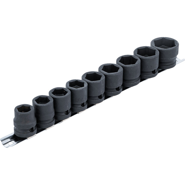 BGS Kracht doppenset zeskant, extra vlak 1/2" 13 - 24 mm 9 delig