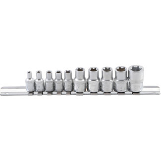 BGS Do it yourself Doppenset E-profiel 1/4" en 3/8" E4 - E16 10 delig