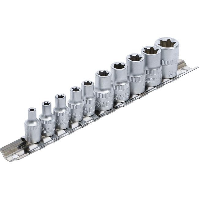 BGS Doppenset E-profiel 1/4" en 3/8" E4 - E16 10 delig