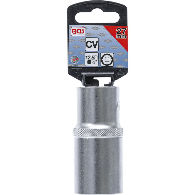 BGS Dopsleuteldop twaalfkant, diep 1/2" 27 mm