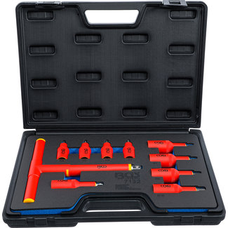 BGS technic VDE dopsleutelbitset 3/8" / 1/2" binnenzeskant 4 - 10 mm 10 delig