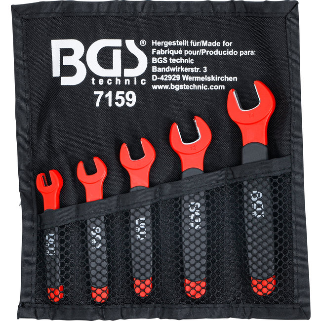 BGS VDE enkele steeksleutel-set 7 - 14 mm 5 delig