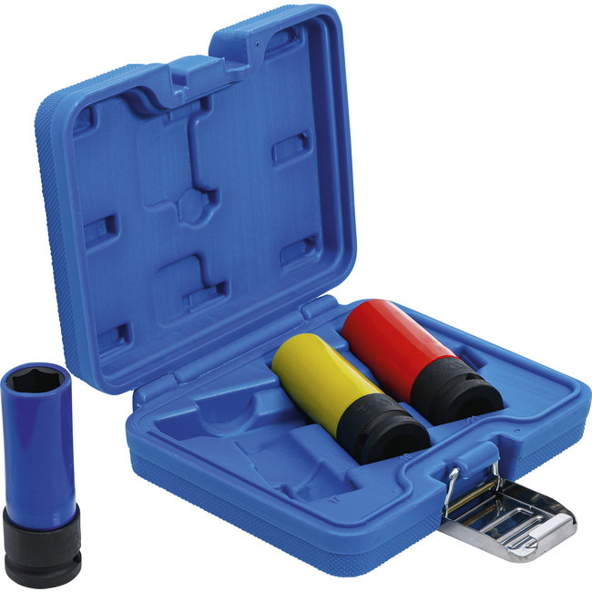 BGS Kracht wielmoerdoppenset 1/2" 17 / 19 / 21 mm 3 delig